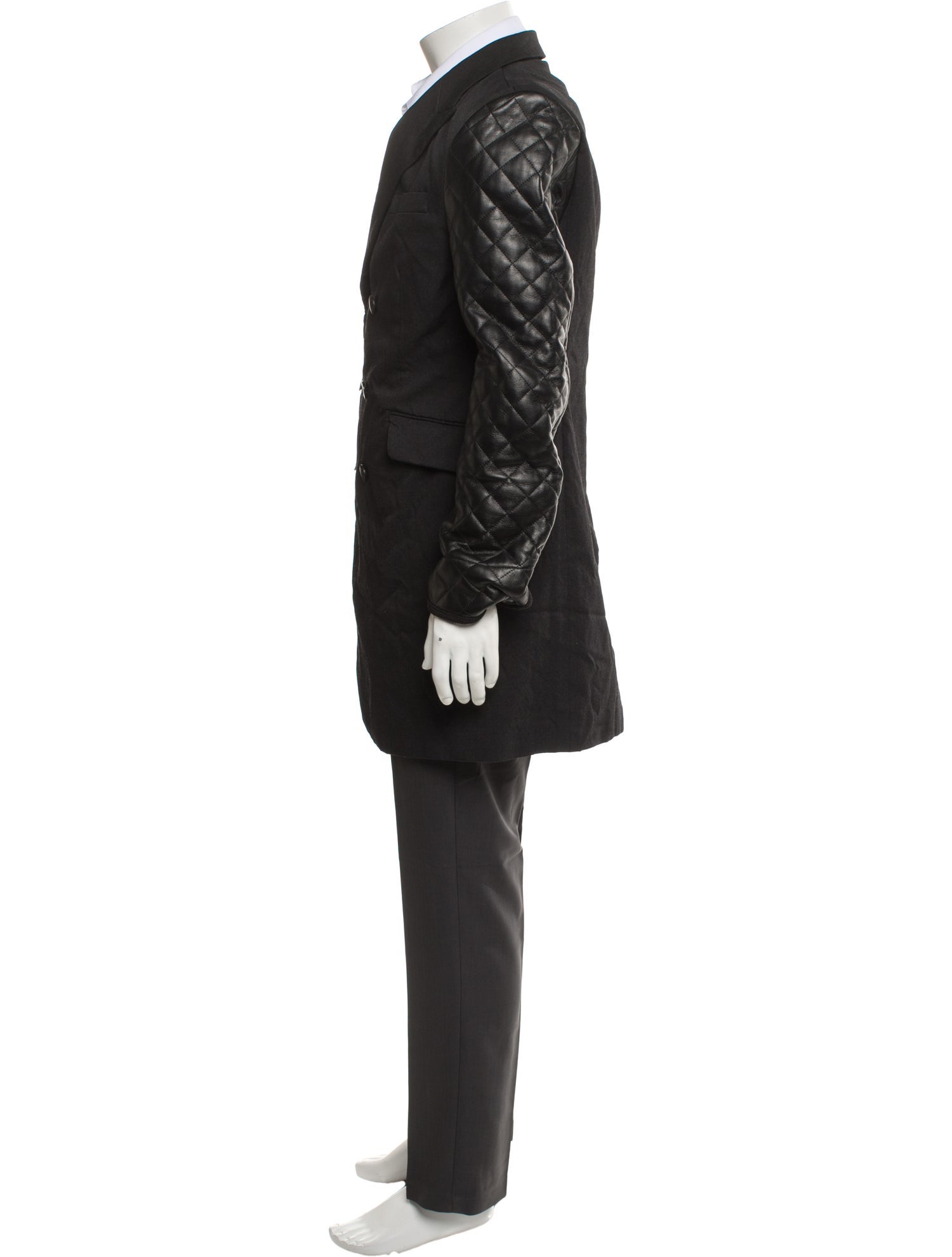 Junya Watanabe Comme des Garçons MAN 2019 Leather Trim Embellishment Sport Coat w/ Tags