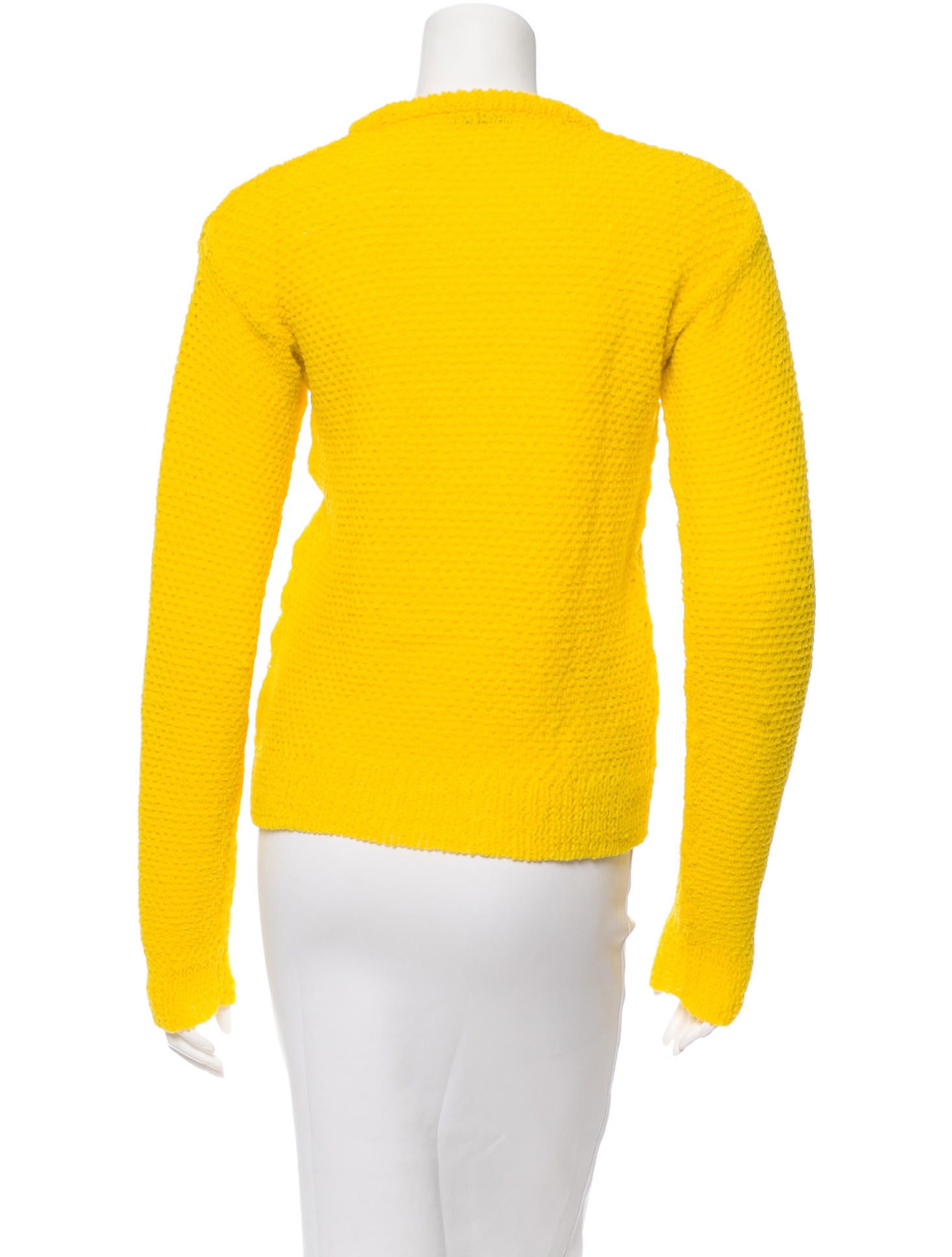 J.W. Anderson Yellow Crew Neck Sweater Clothing JWA20311 The RealReal