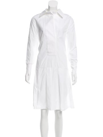 J.W. Anderson Pleat-Accented Poplin Dress