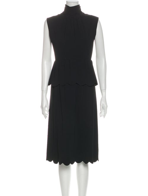 J.w. Anderson Turtleneck Midi Length Dress Black