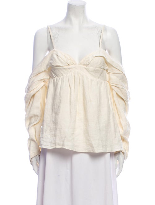 J.w. Anderson Linen Off-The-Shoulder Blouse