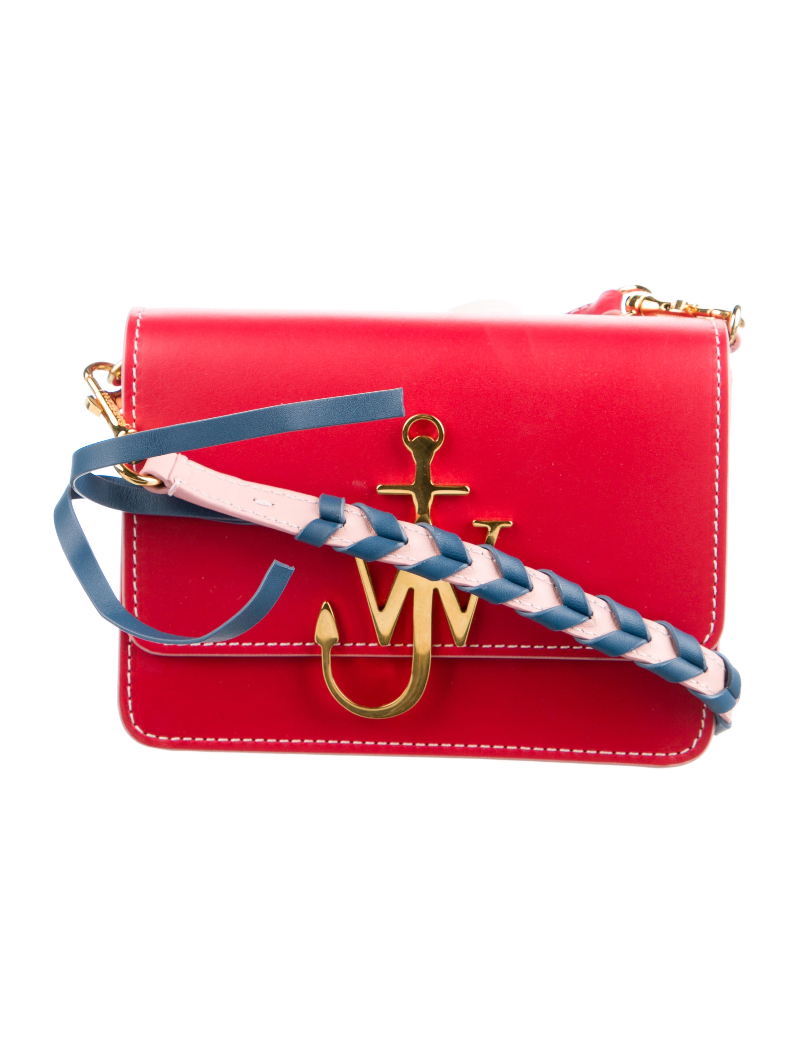 J.W. Anderson Smooth Leather Crossbody Bag Red Crossbody Bags