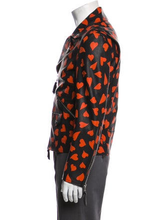 J.W. Anderson Leather Printed Moto Jacket