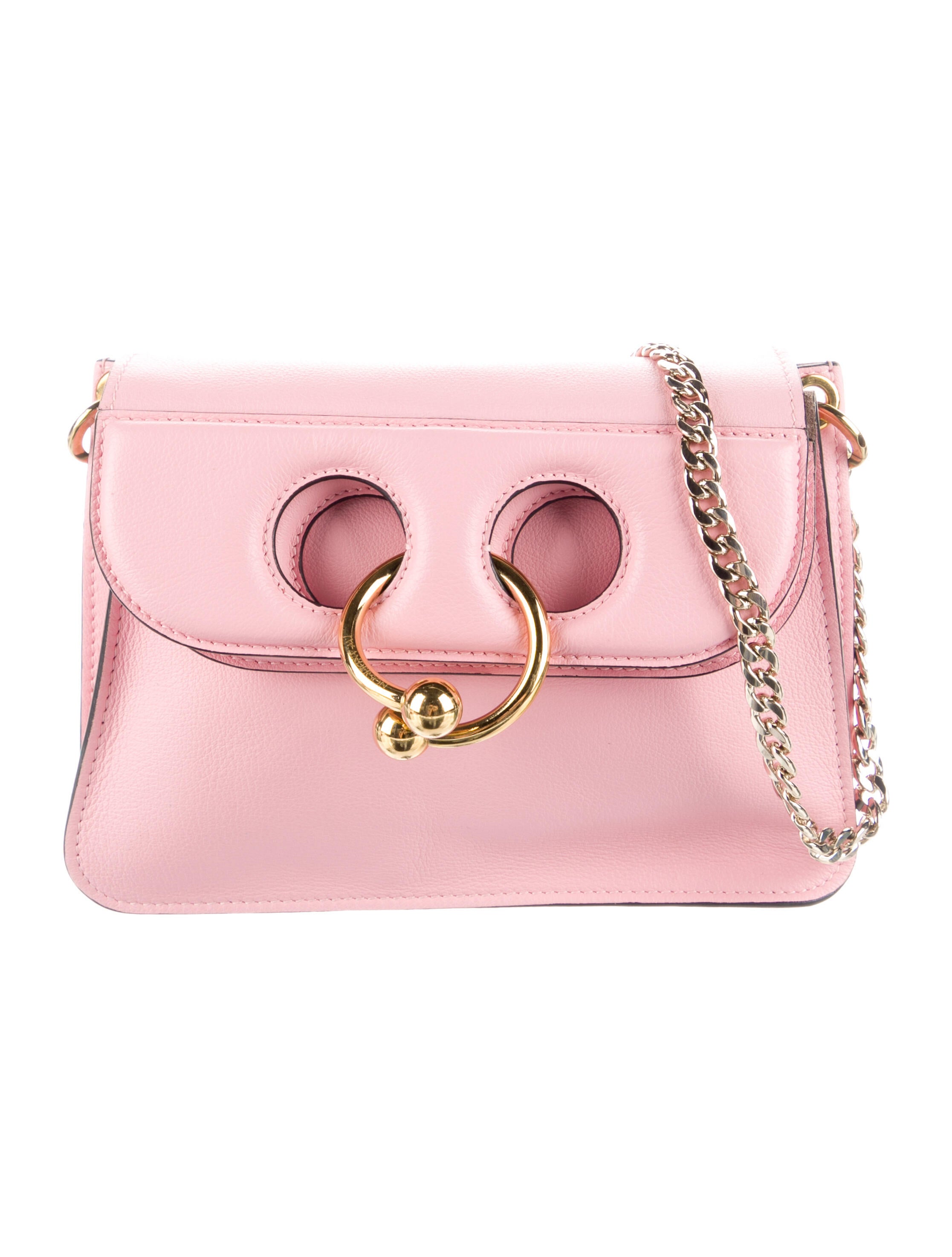 J.W. Anderson Chain-Link Leather Crossbody Bag - Pink