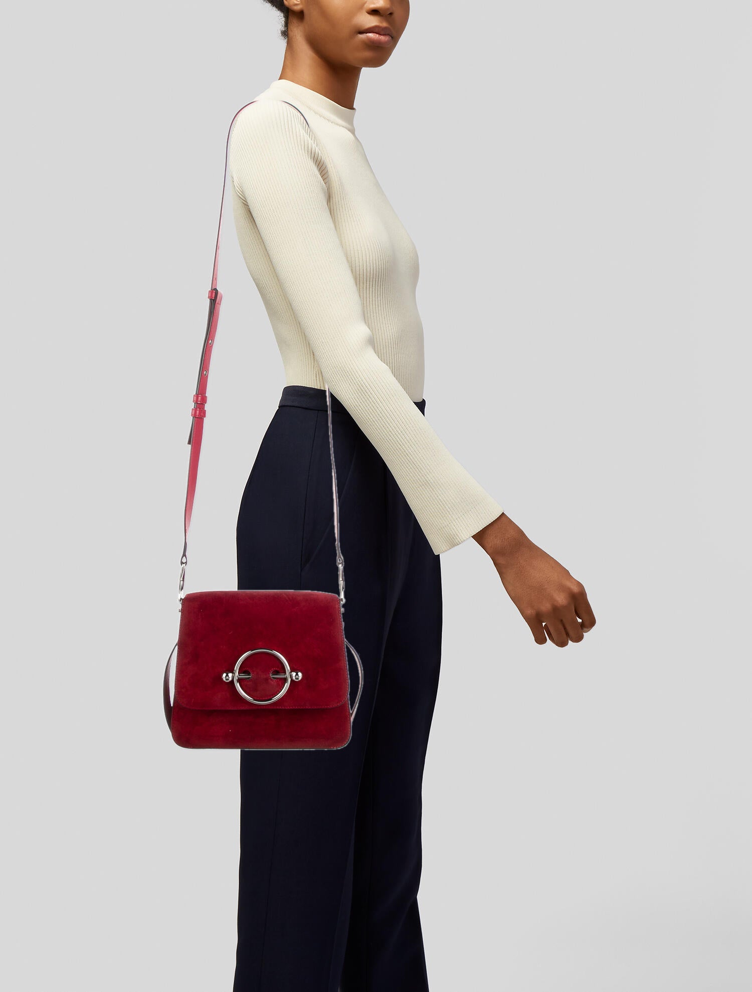 J.W. Anderson Suede Flap Shoulder Bag