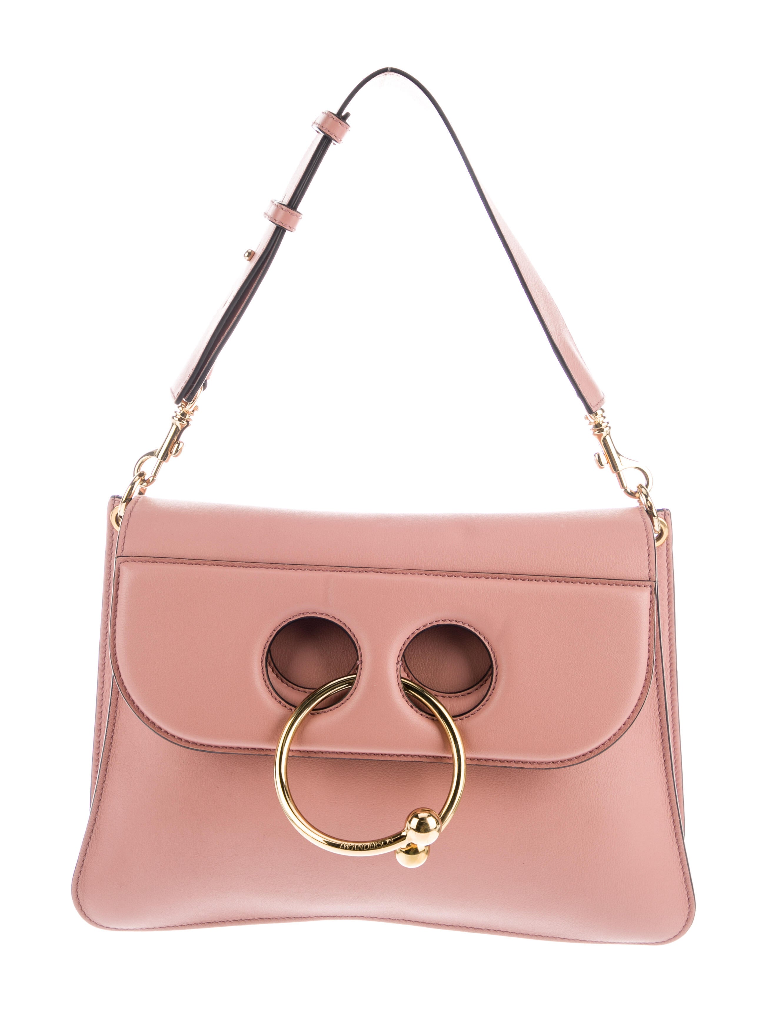 J.W. Anderson Leather Shoulder Bag Pink Shoulder Bags, Handbags