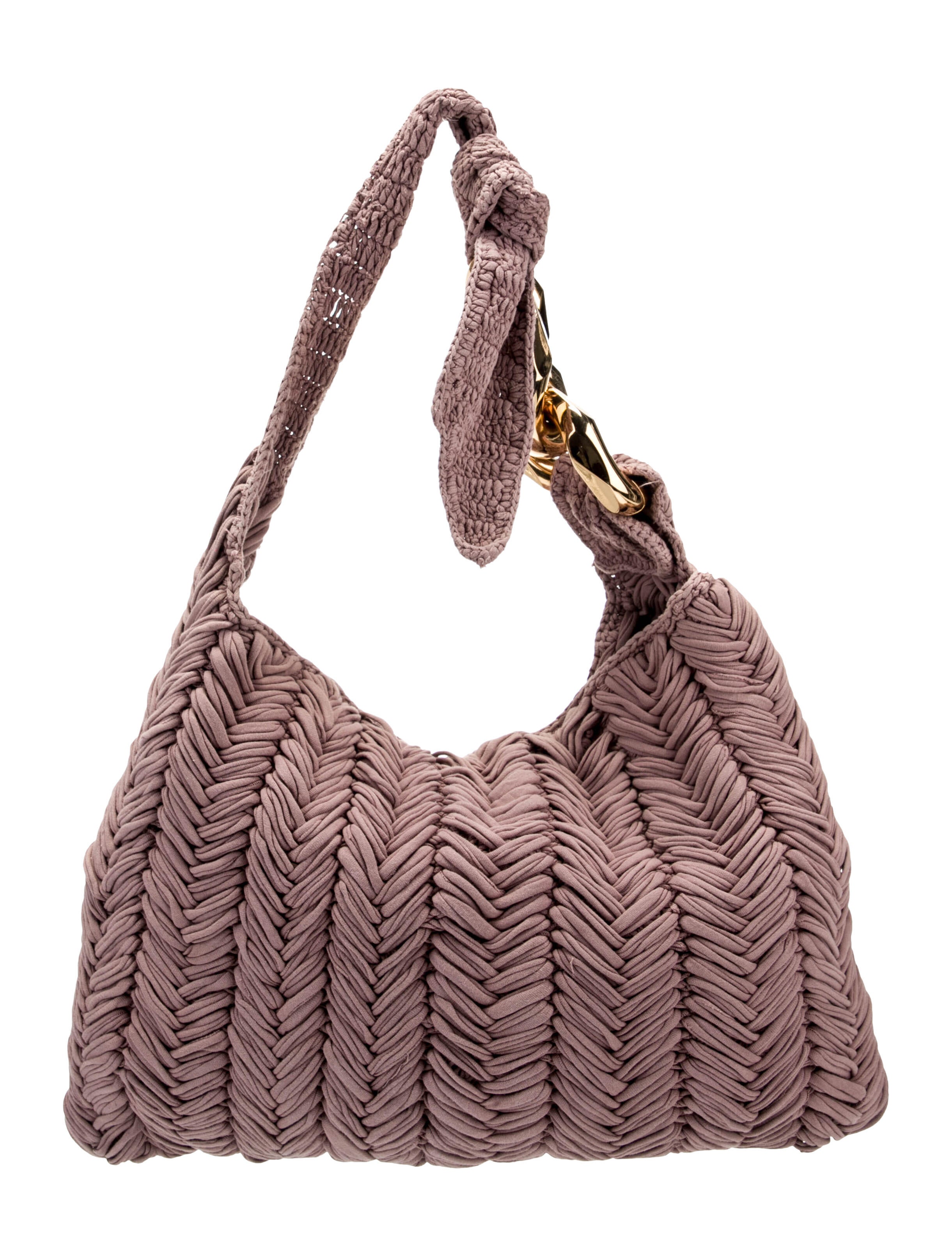 J.W. Anderson Solid Casual Hobo Bag Purple Hobos, Handbags JWA32955