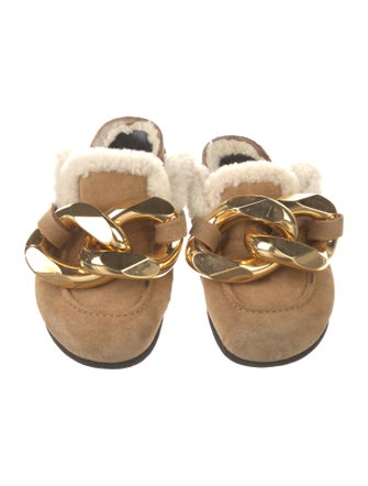 J.W. Anderson Suede Chain-Link Accents Mules