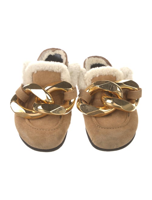 J.W. Anderson Suede Chain-Link Accents Mules