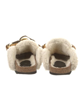 J.W. Anderson Suede Chain-Link Accents Mules