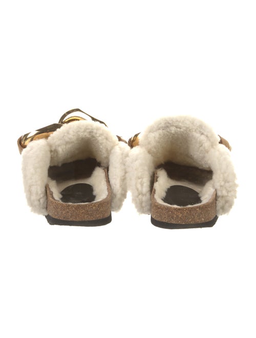 J.W. Anderson Suede Chain-Link Accents Mules