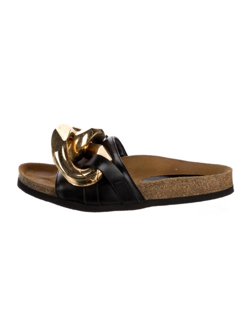 J.W. Anderson Leather Chain-Link Accents Slides