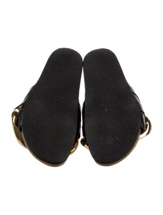 J.W. Anderson Leather Chain-Link Accents Slides