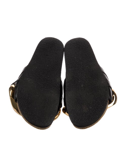 J.W. Anderson Leather Chain-Link Accents Slides