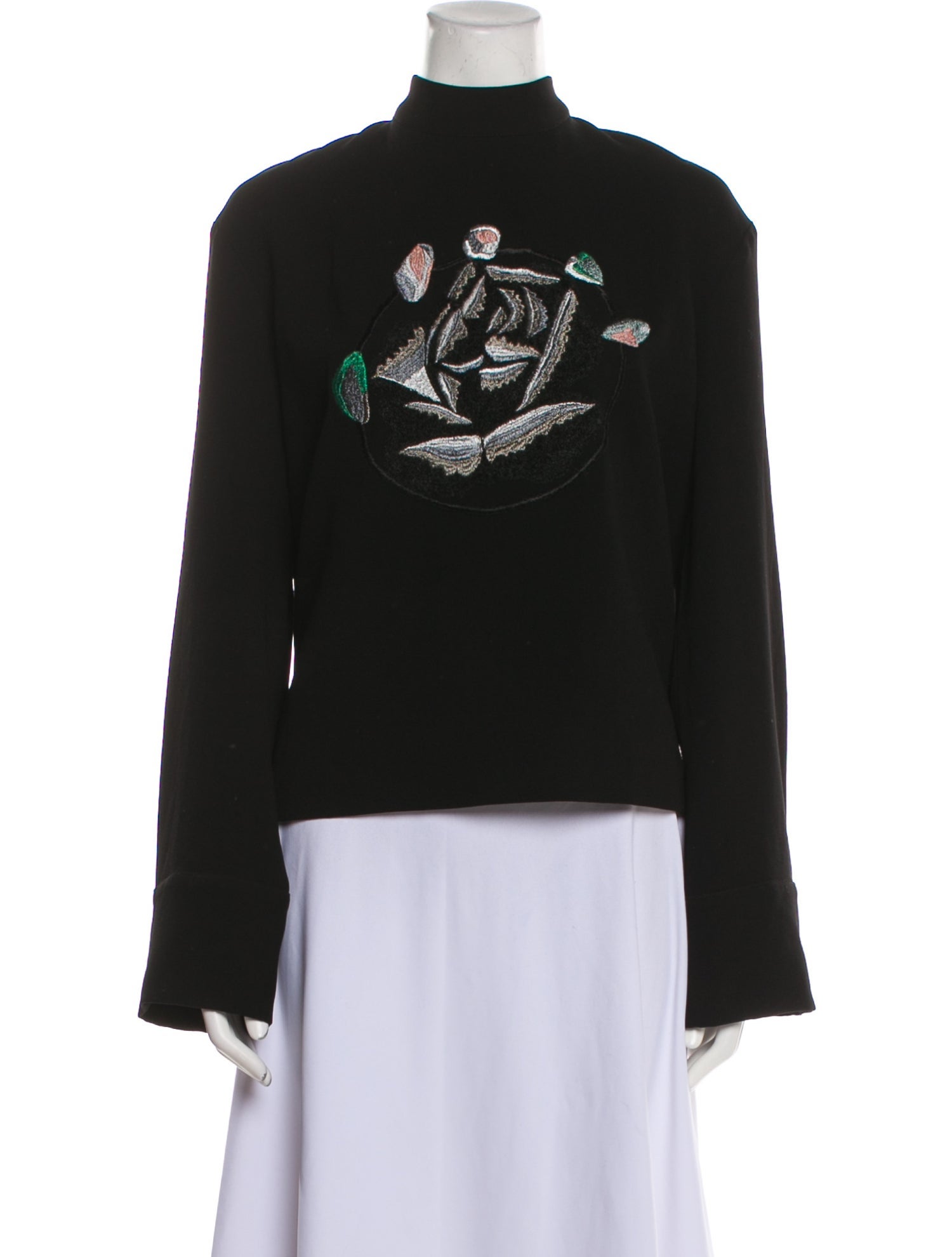 J.W. Anderson Graphic Print Mock Neck Sweatshirt