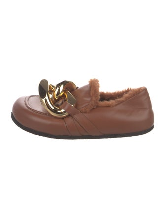 J.W. Anderson Leather Chain-Link Accents Loafers