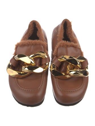 J.W. Anderson Leather Chain-Link Accents Loafers