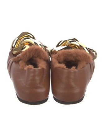 J.W. Anderson Leather Chain-Link Accents Loafers