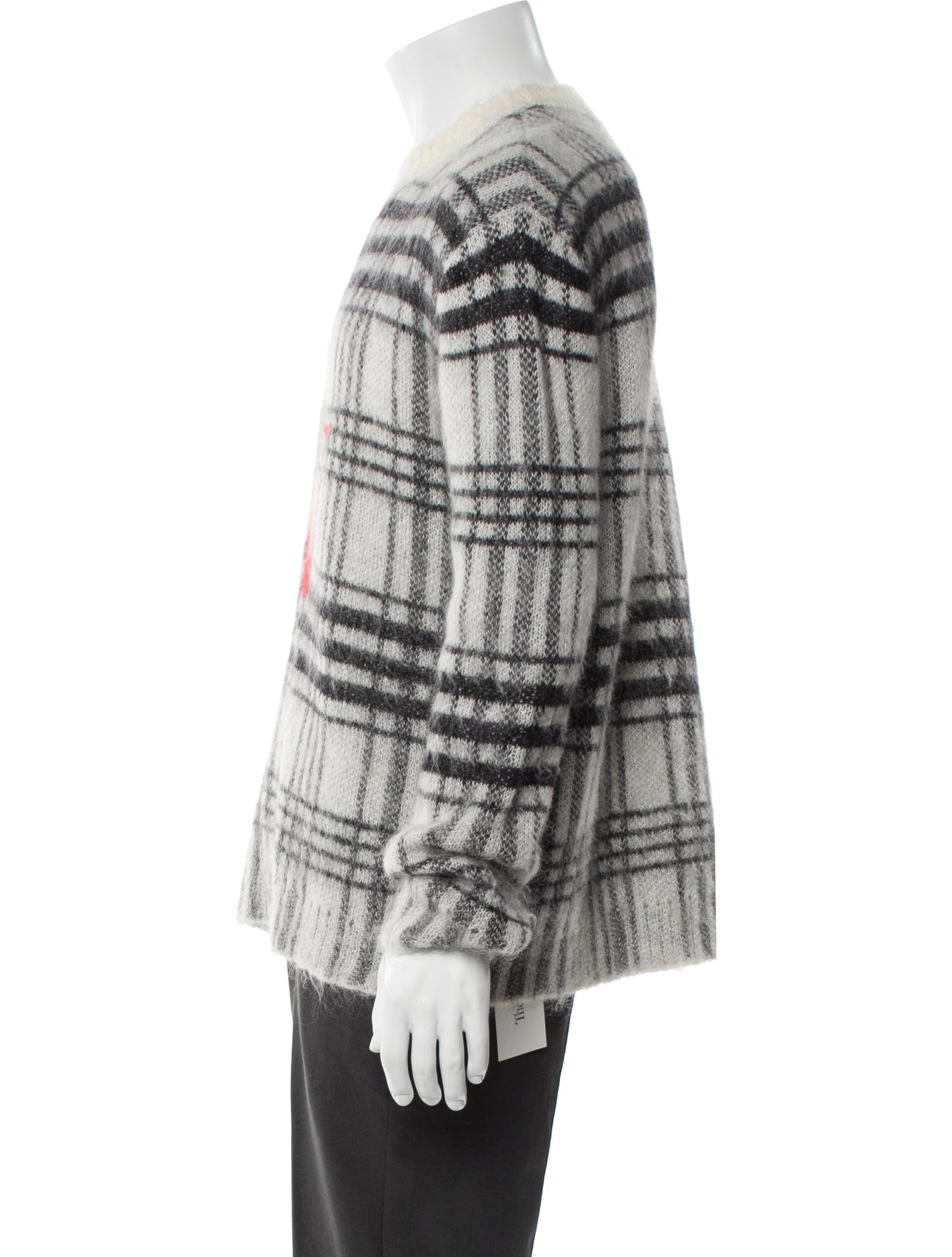 J.W. Anderson Plaid Print Crew Neck Cardigan