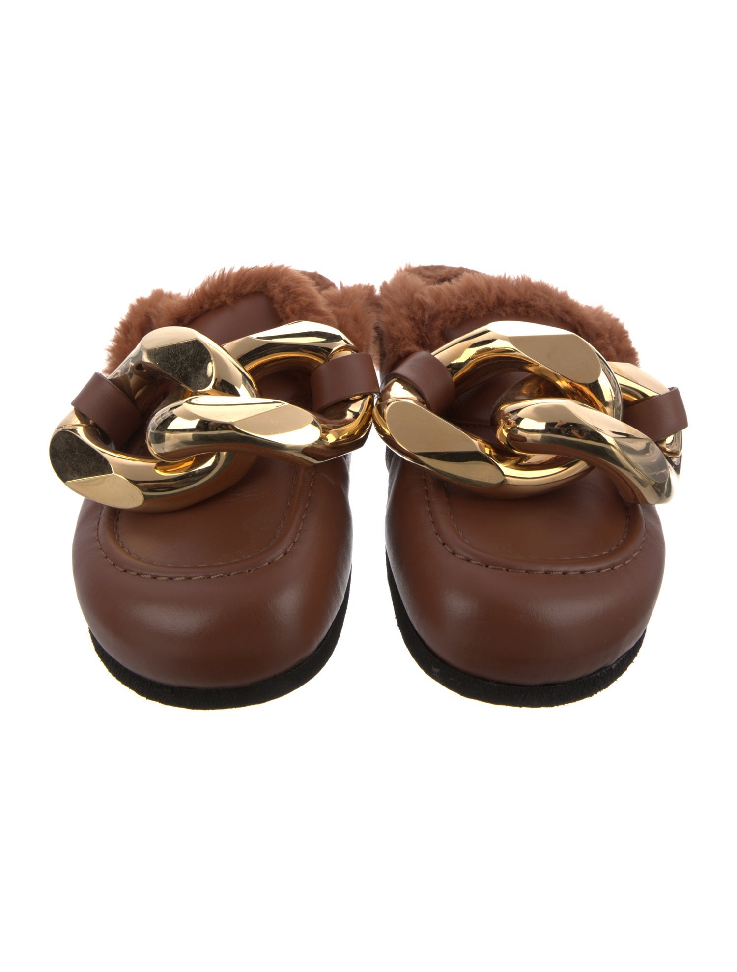 J.W. Anderson Leather Chain-Link Accents Mules