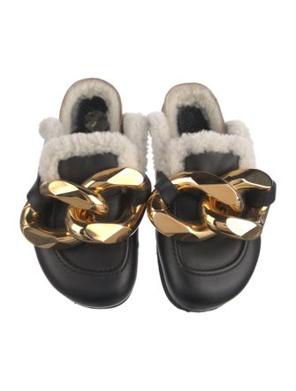 J.W. Anderson Leather Chain-Link Accents Mules