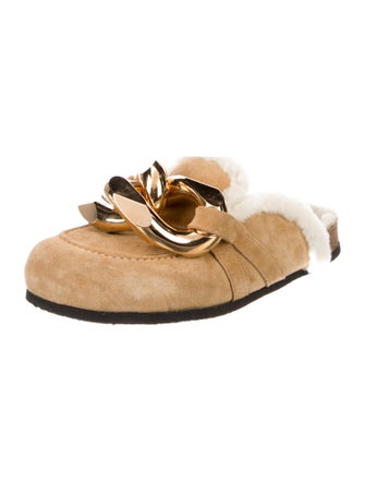J.W. Anderson Suede Chain-Link Accents Mules