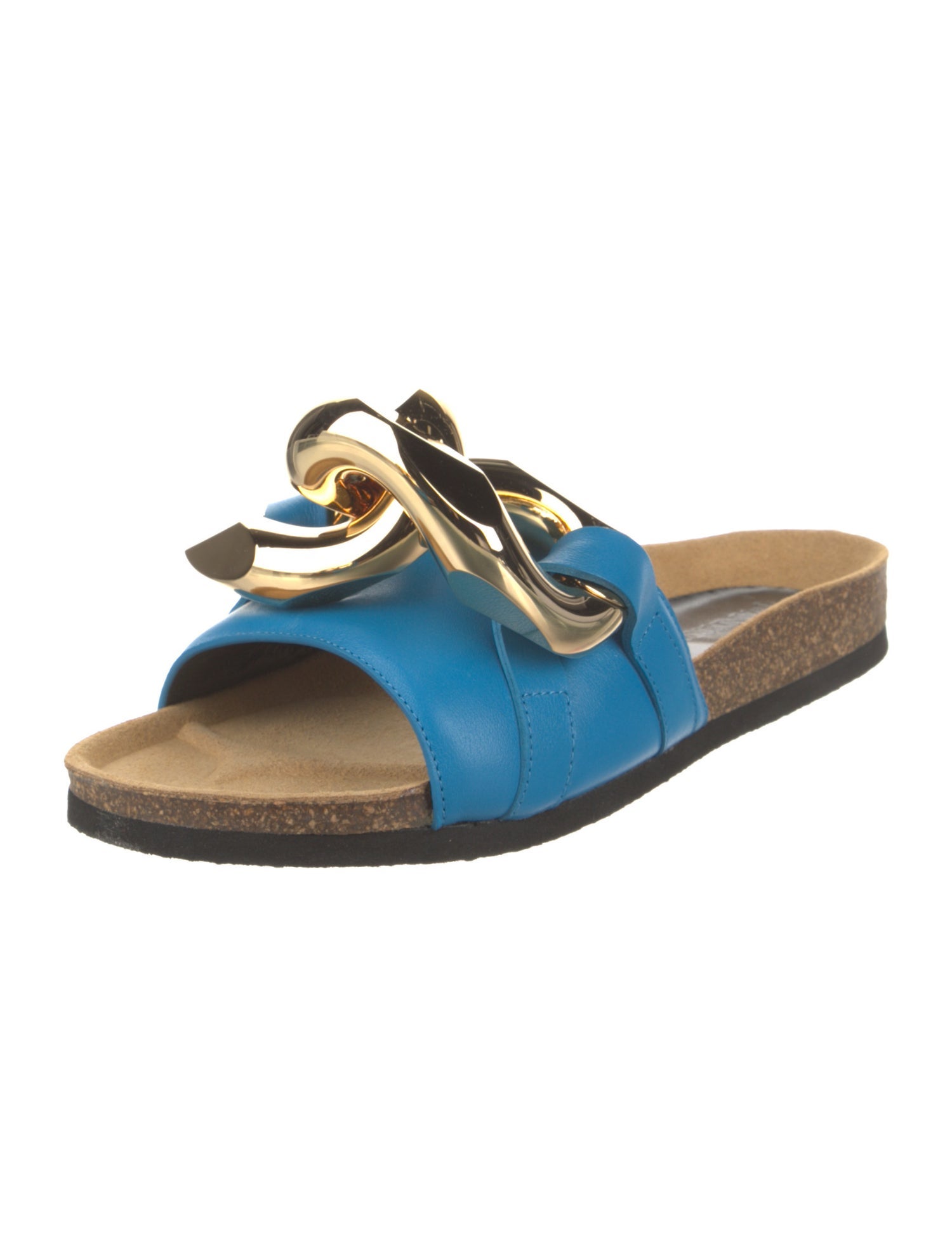 J.W. Anderson Leather Chain-Link Accents Slides