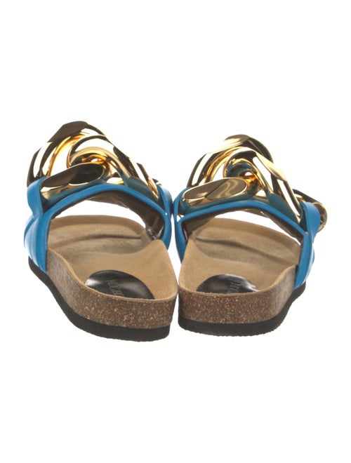 J.W. Anderson Leather Chain-Link Accents Slides