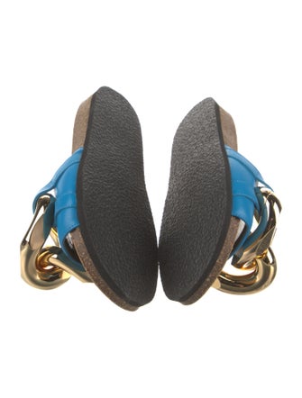 J.W. Anderson Leather Chain-Link Accents Slides