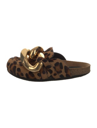 J.W. Anderson Ponyhair Animal Print Mules