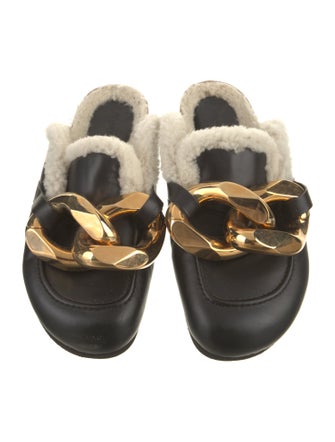 J.W. Anderson Leather Chain-Link Accents Mules