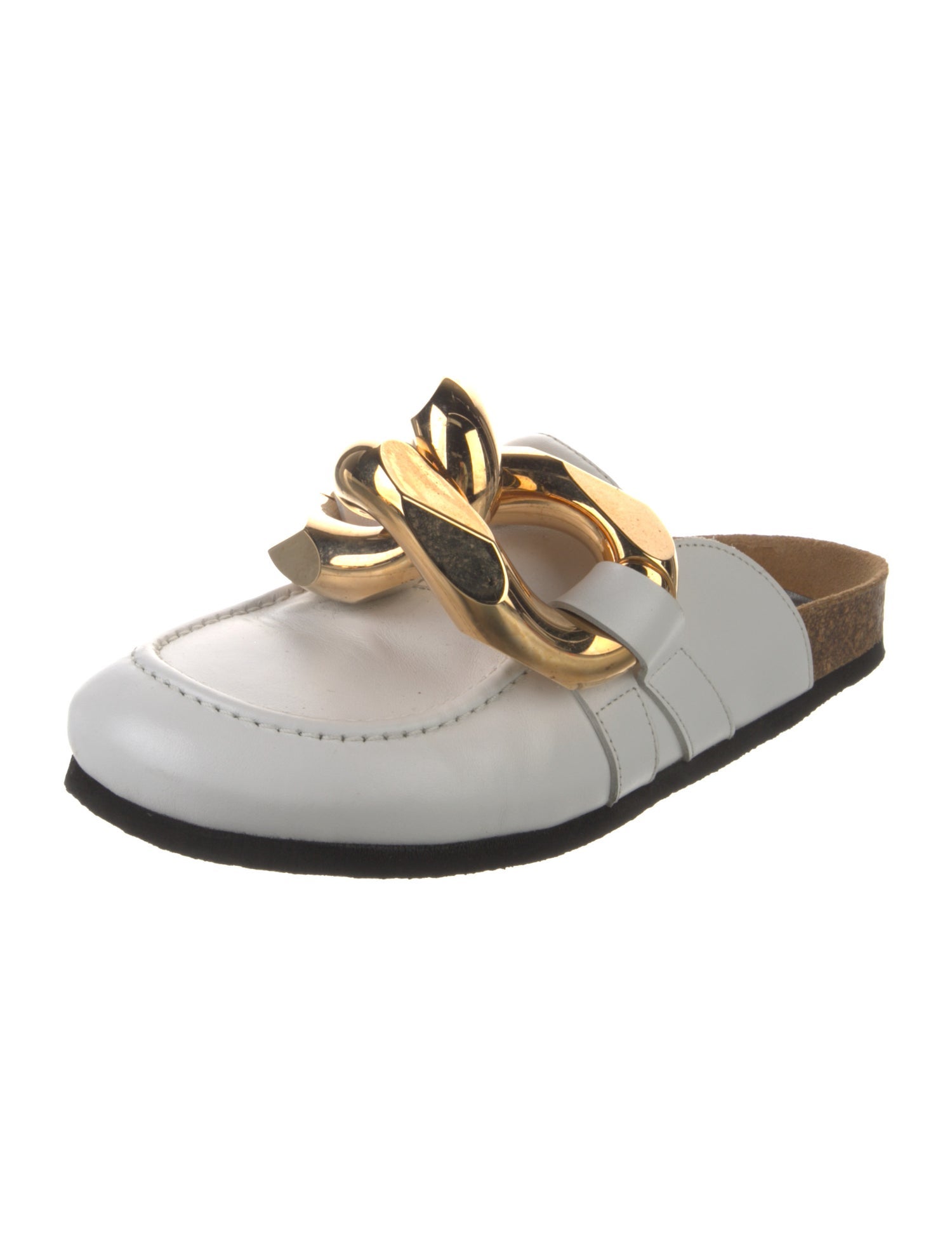 J.W. Anderson Leather Chain-Link Accents Slides
