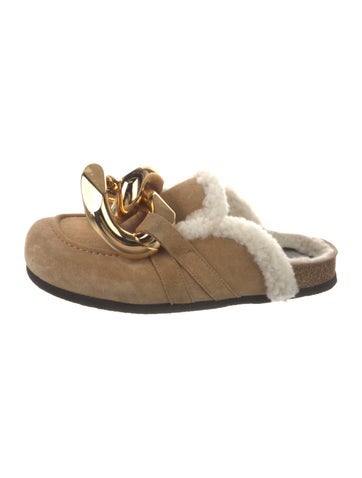 J.w. Anderson Sandals Suede Chain-Link Accents Slides IT 35 | 5