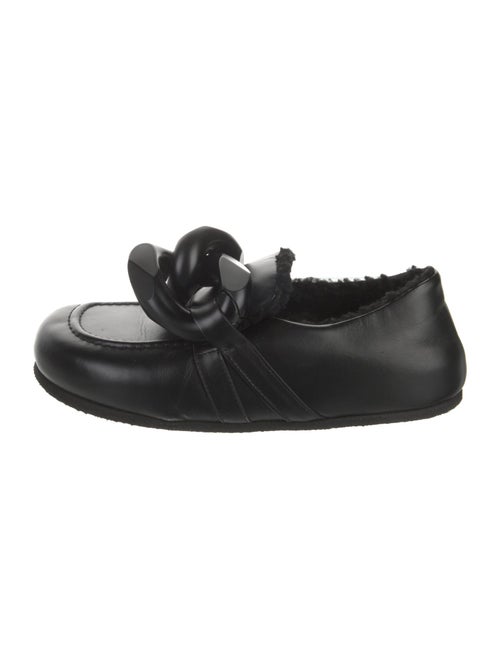 J.W. Anderson Leather Chain-Link Accents Mary Jane Flats