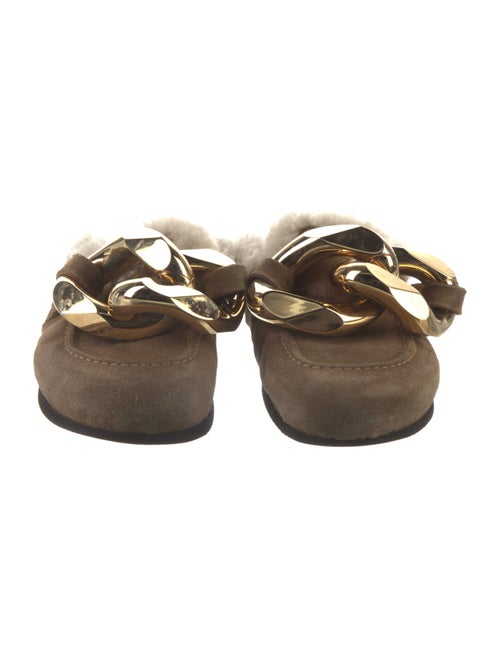 J.W. Anderson Suede Chain-Link Accents Mules