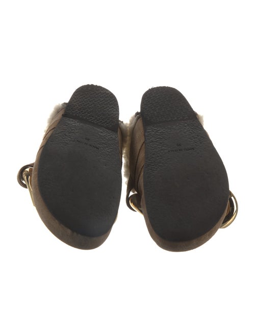 J.W. Anderson Suede Chain-Link Accents Mules