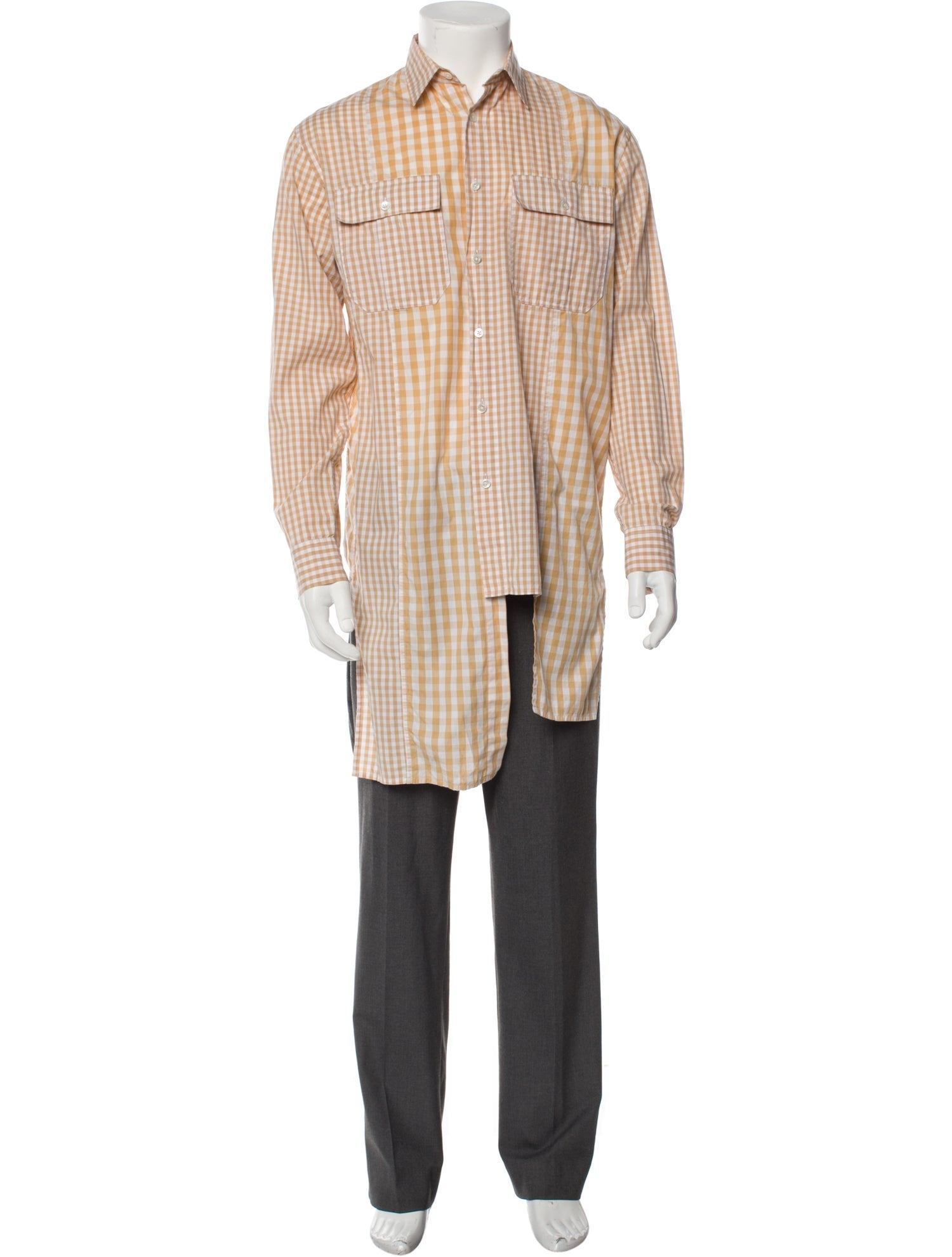 J.W. Anderson Plaid Print Long Sleeve Shirt