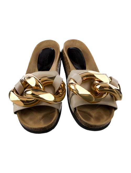 J.W. Anderson Leather Chain-Link Accents Slides