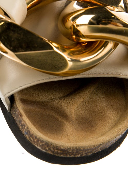 J.W. Anderson Leather Chain-Link Accents Slides