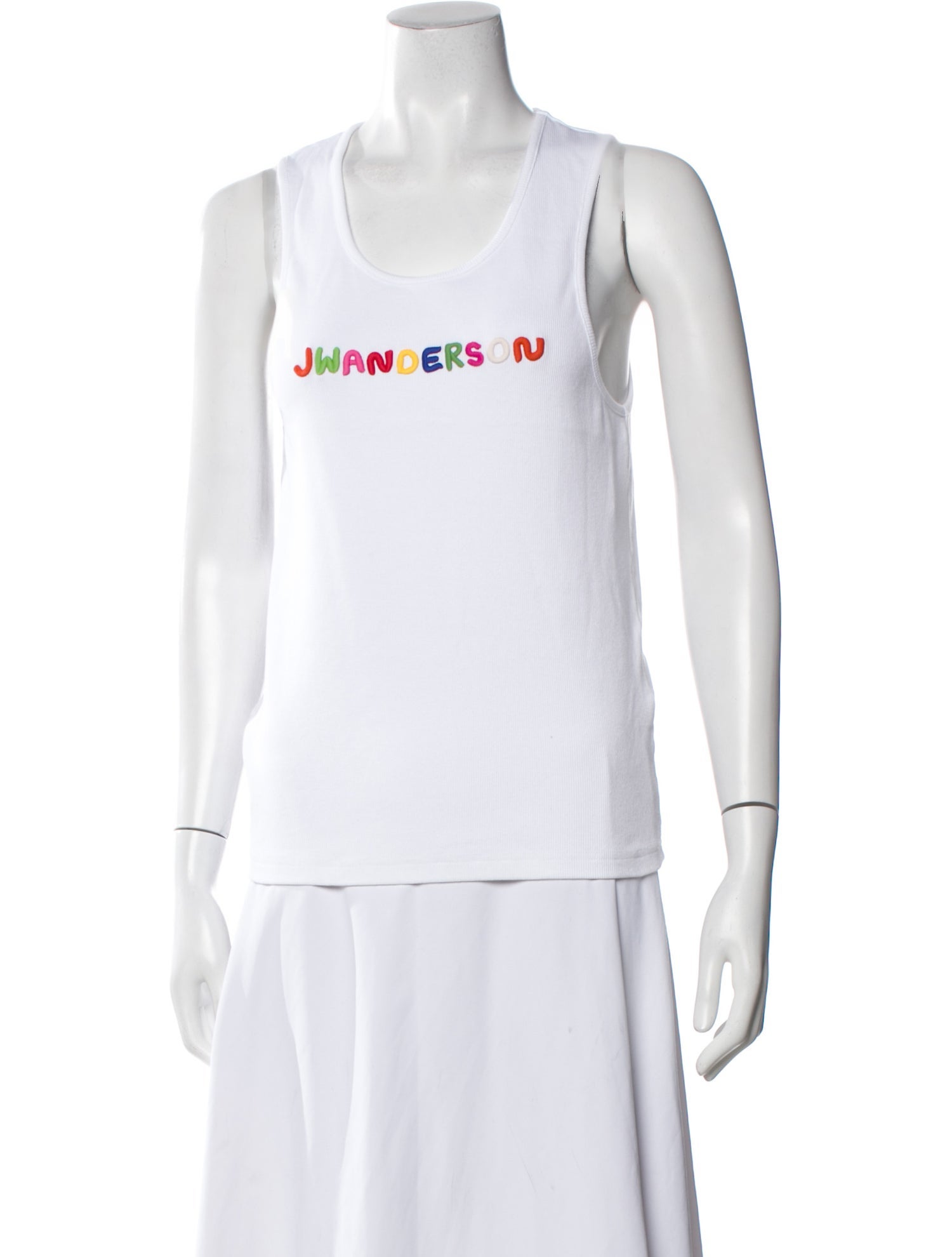 J.W. Anderson Graphic Print Scoop Neck Top