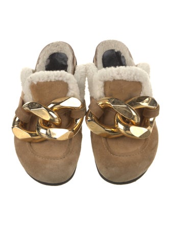 J.W. Anderson Suede Chain-Link Accents Mules