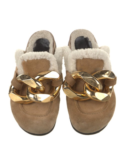 J.W. Anderson Suede Chain-Link Accents Mules