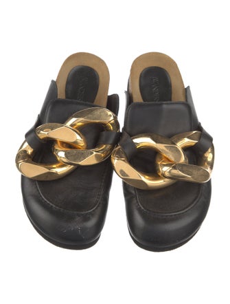 J.W. Anderson Leather Chain-Link Accents Mules