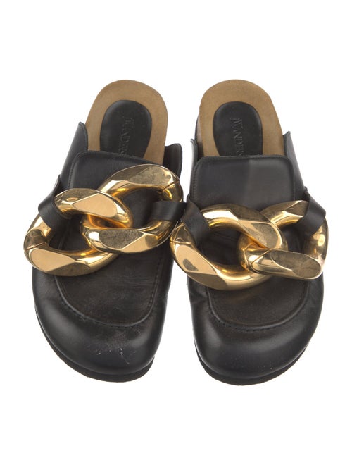 J.W. Anderson Leather Chain-Link Accents Mules