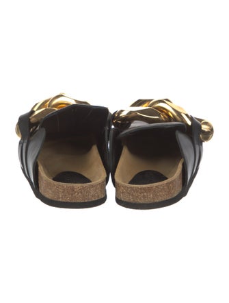 J.W. Anderson Leather Chain-Link Accents Mules