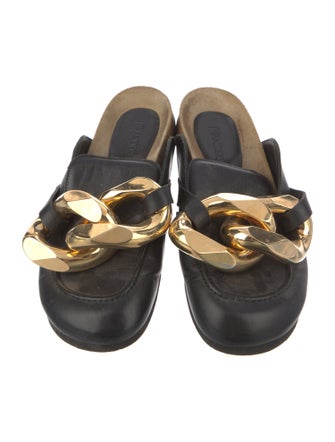 J.W. Anderson Leather Chain-Link Accents Mules