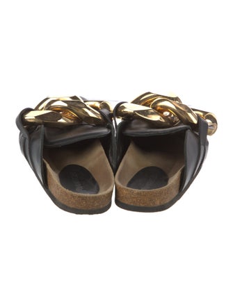 J.W. Anderson Leather Chain-Link Accents Mules