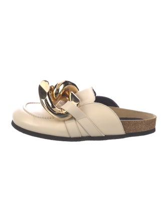 J.W. Anderson Leather Chain-Link Accents Mules