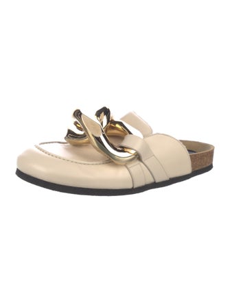 J.W. Anderson Leather Chain-Link Accents Mules
