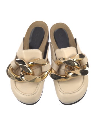 J.W. Anderson Leather Chain-Link Accents Mules